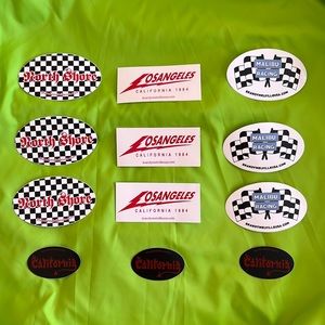 🏁 Rare Brandy Melville Stickers/ North Shore, Los Angeles, Malibu, California